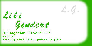 lili gindert business card